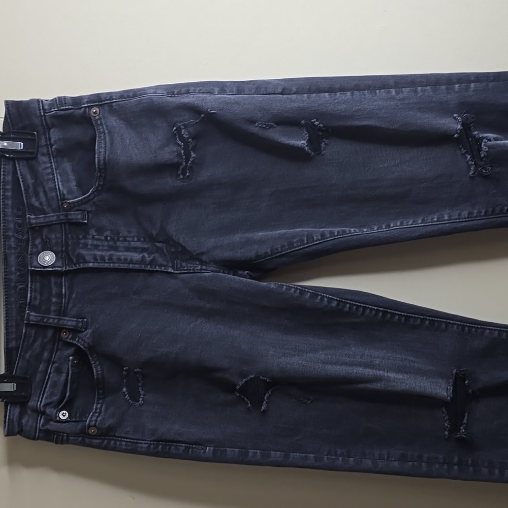 Distressed Gray Women Jeans American Eagle Outditters  28x30 - Picture 2 of 7